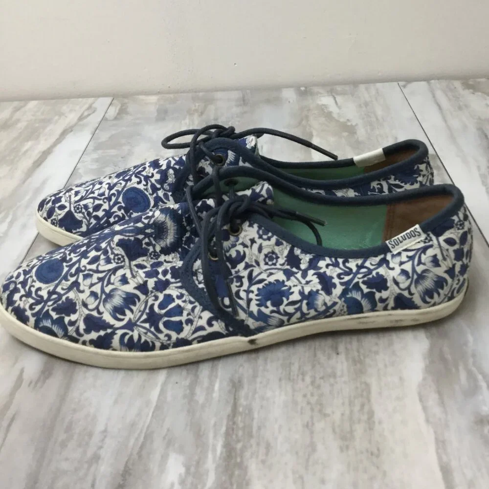 Soludos Blue Paisley Sneakers 8